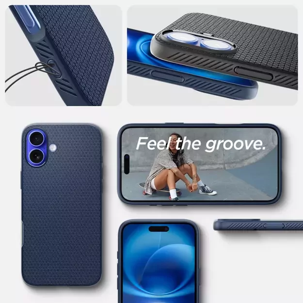 Spigen Liquid Air iPhone 16 Case - Blue 13
