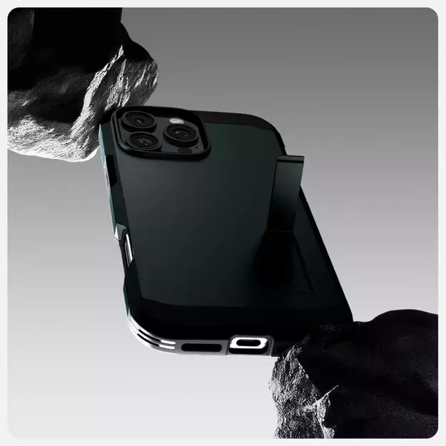 Spigen Tough Armor MagSafe Case with Stand for iPhone 16 Pro - Green 8