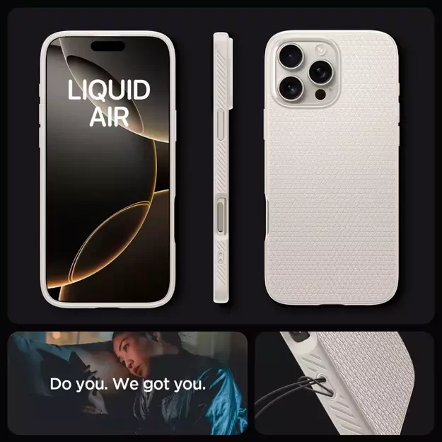 Spigen Liquid Air Case for iPhone 16 Pro Max - Titanium 10