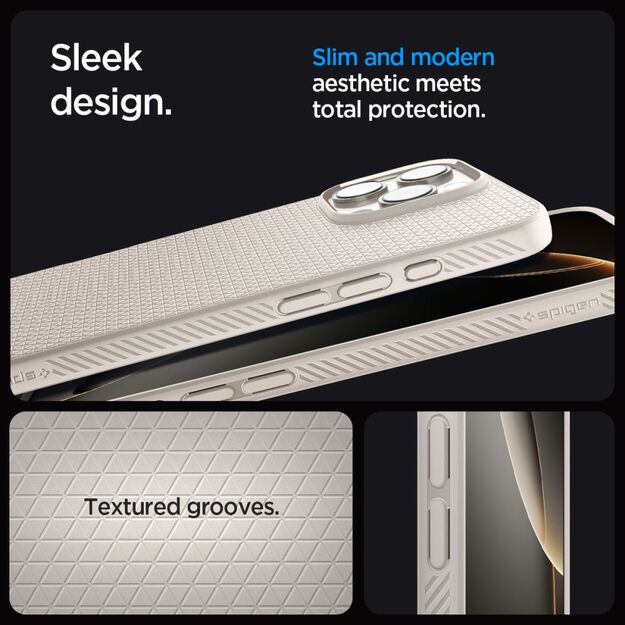 Spigen Liquid Air Case for iPhone 16 Pro Max - Titanium 12