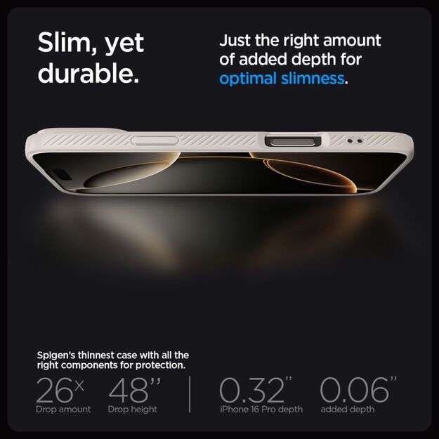 Spigen Liquid Air Case for iPhone 16 Pro Max - Titanium 15