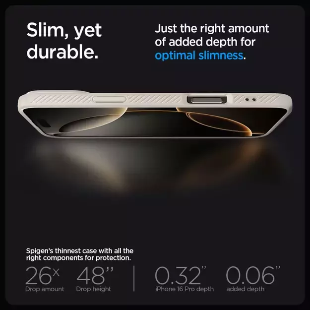 Spigen Liquid Air Case for iPhone 16 Pro Max - Titanium 9