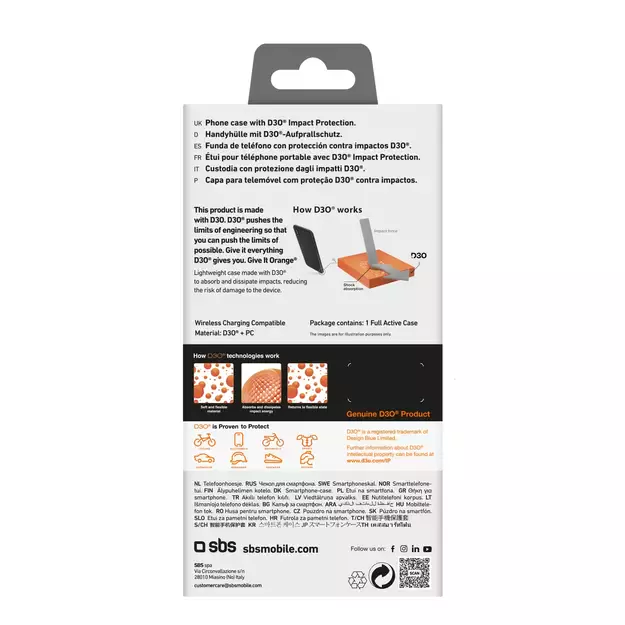 SBS Full Active D3O iPhone 16 Case - Black 2