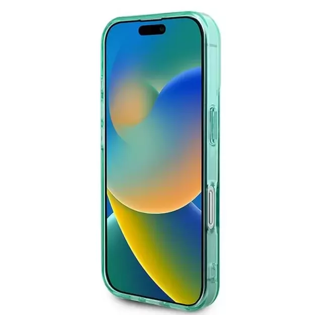 Guess IML Rhinestones MagSafe iPhone 16 Case - Green 9