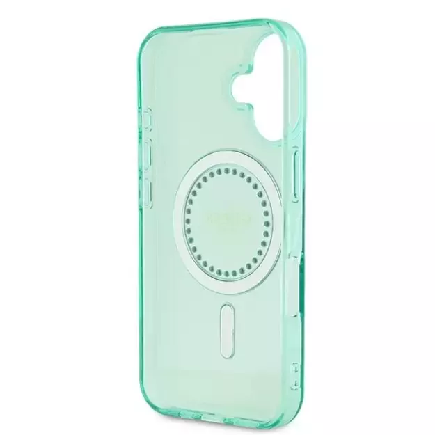 Guess IML Rhinestones MagSafe iPhone 16 Case - Green 11