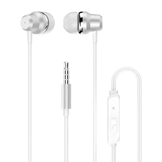 Dudao in-ear headphones headset with remote control and microphone 3.5 mm mini jack white (X10 Pro white)