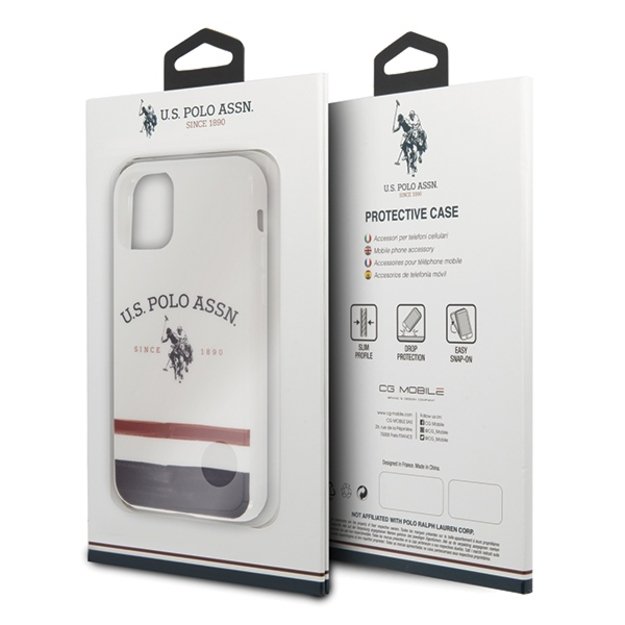 US Polo USHCN58PCSTRB iPhone 11 Pro biały/white Tricolor Pattern Collection 6