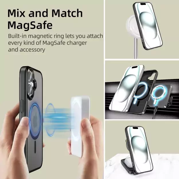 Tech-Protect MagMat MagSafe iPhone 16 Case - Black 6