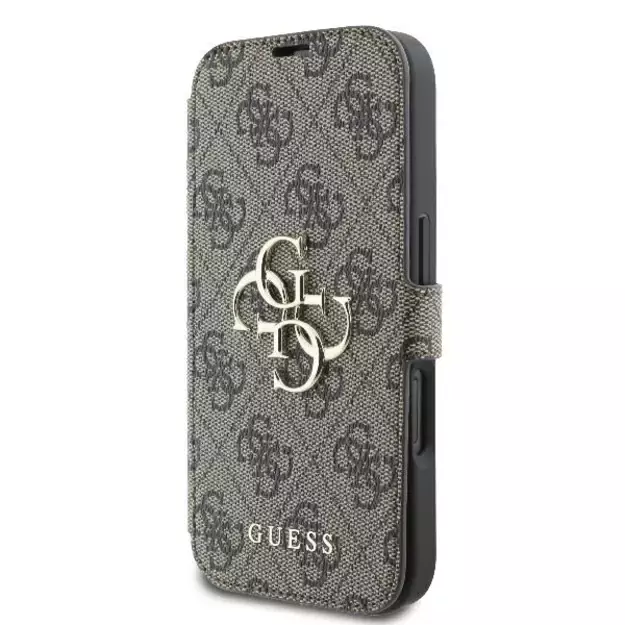 Guess 4G Metal Logo iPhone 16 Plus Case - Brown 8
