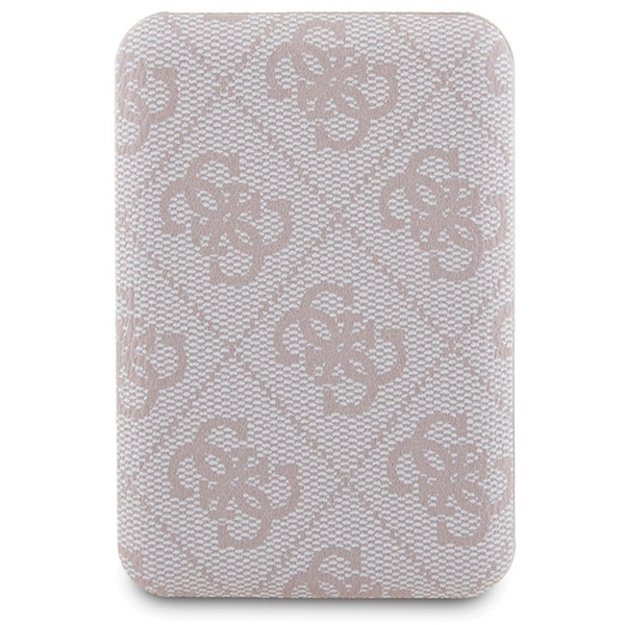 Guess 4G Metal Logo case set for iPhone 15 Pro Max + 5000mAh MagSafe power bank - pink 8