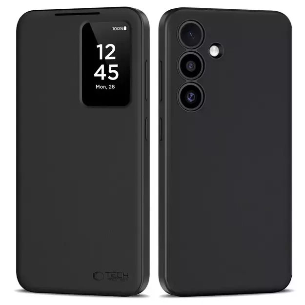 Tech-Protect Smart Wallet Case for Samsung Galaxy S25+ - Matte Black