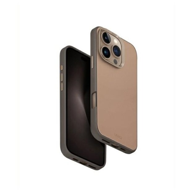 Uniq Lyden DS iPhone 16 Pro 6.3&quot  Magclick Charging case brown-gray/flint gray