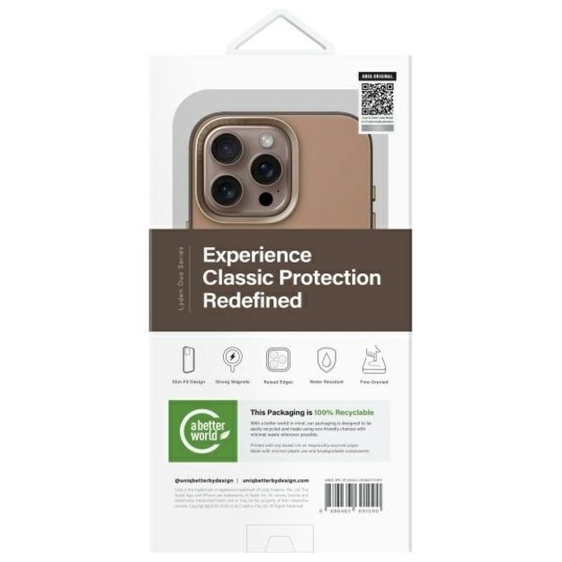 Uniq Lyden DS iPhone 16 Pro 6.3&quot  Magclick Charging case brown-gray/flint gray 6