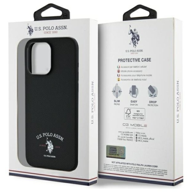 US Polo USHCP15XPARK iPhone 15 Pro Max 6.7&quot  black/black Printed DH Logo 7