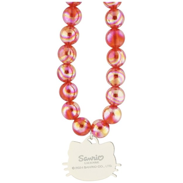 Hello Kitty Pearls Kitty Head Phone Charm - Red 2