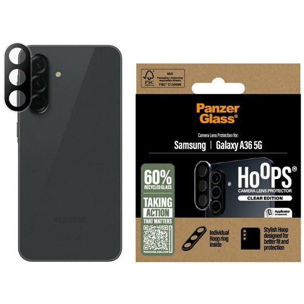 PanzerGlass Hoops Lens Protector Tempered Glass for Samsung Galaxy A36 5G - Clear