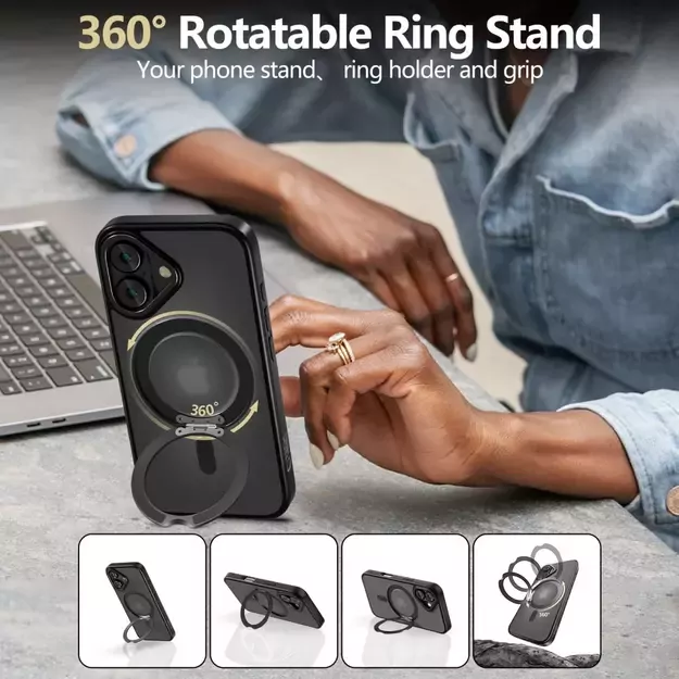 Tech-Protect MagRing MagSafe case for iPhone 16 - translucent 5