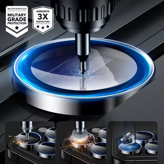 ESR Armorite Tempered Glass for iPhone 16 Pro / 16 Pro Max Camera - Black 9