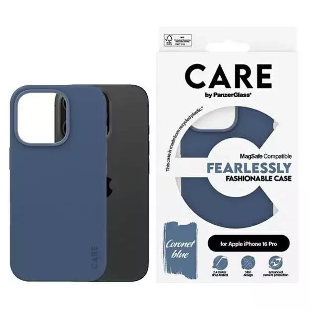 CARE by PanzerGlass Fashion Case iPhone 16 Pro 6.3&quot  blue/blue MagSafe 1382
