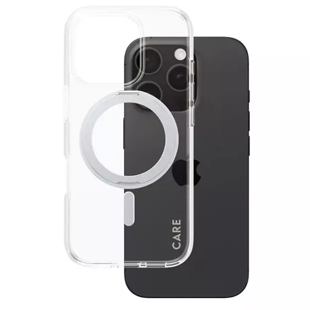 CARE by PanzerGlass Feature Kickstand Case iPhone 16 Pro 6.3&quot  silver/silver MagSafe 1326 1