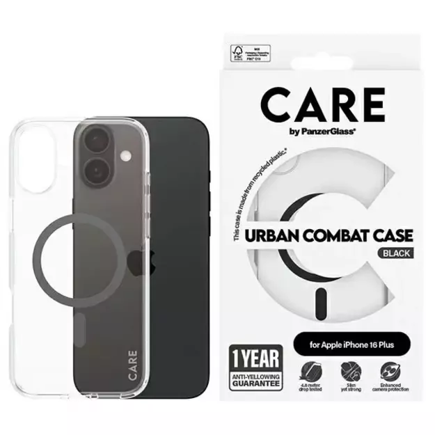 CARE by PanzerGlass Flagship Case iPhone 16 Plus 6.7&quot  black/black MagSafe 1347