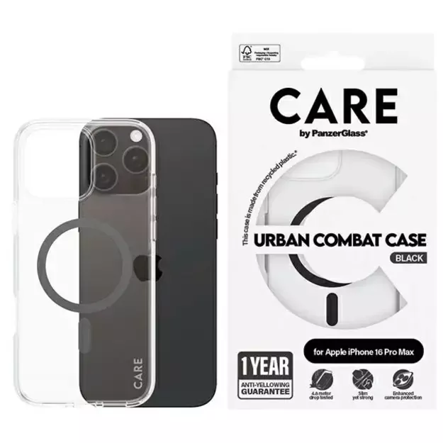 CARE by PanzerGlass Flagship Case iPhone 16 Pro Max 6.9&quot  black/black MagSafe 1348