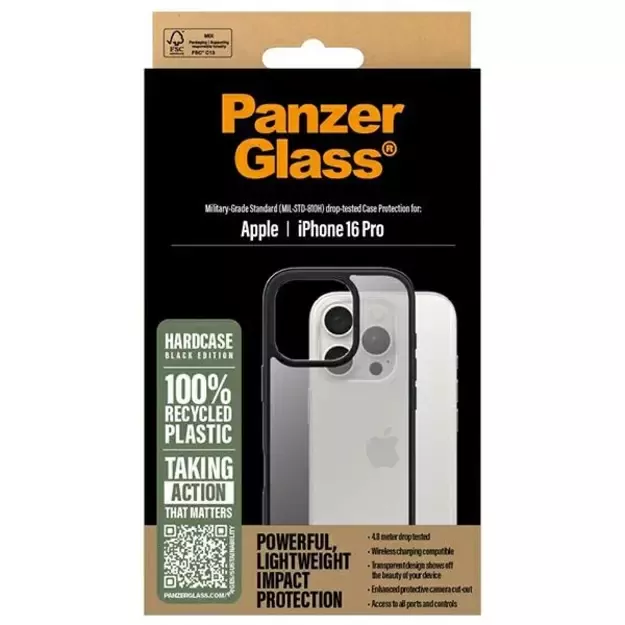 PanzerGlass HardCase iPhone 16 Pro 6.3&quot  black/black 1296 6