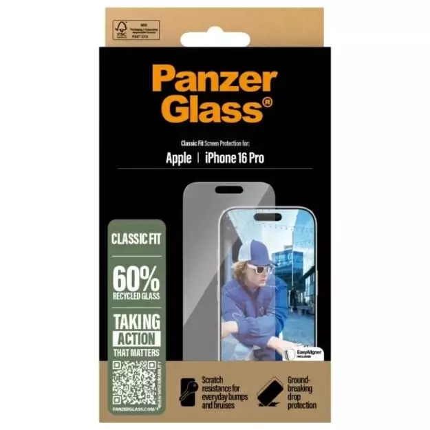 PanzerGlass Screen Protector iPhone 16 Pro 6.3&quot  Classic Fit 2874 3