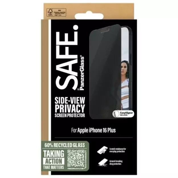 SAFE by PanzerGlass iPhone 16 Plus 6.7&quot  Privacy Screen Protector Ultra-Wide Fit SAFEP95877 3