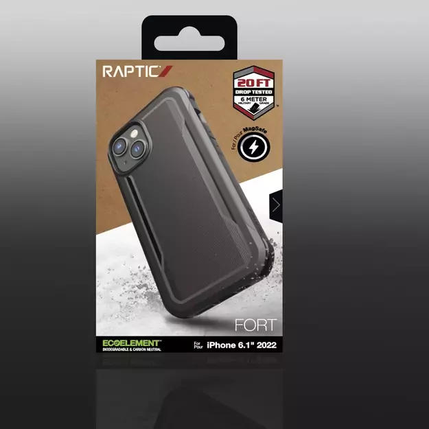Raptic X-Doria Fort Case iPhone 14 case with MagSafe armored cover black 14