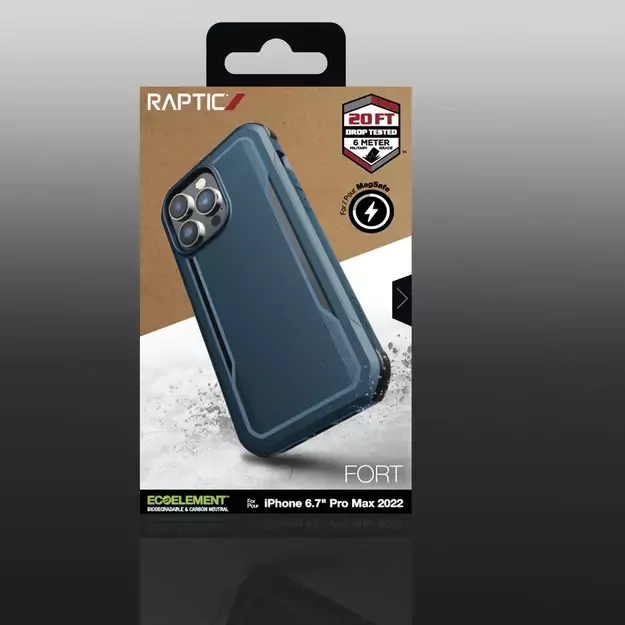 Raptic X-Doria Fort Case iPhone 14 Pro Max with MagSafe armored blue cover 4