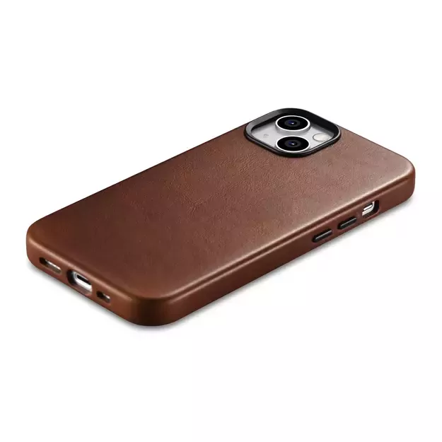 iCarer Oil Wax Premium Leather Case iPhone 14 Plus Magnetic Leather Case with MagSafe Brown (WMI14220703-RB) 11
