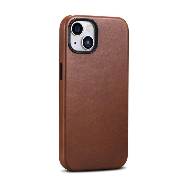 iCarer Oil Wax Premium Leather Case iPhone 14 Plus Magnetic Leather Case with MagSafe Brown (WMI14220703-RB) 9