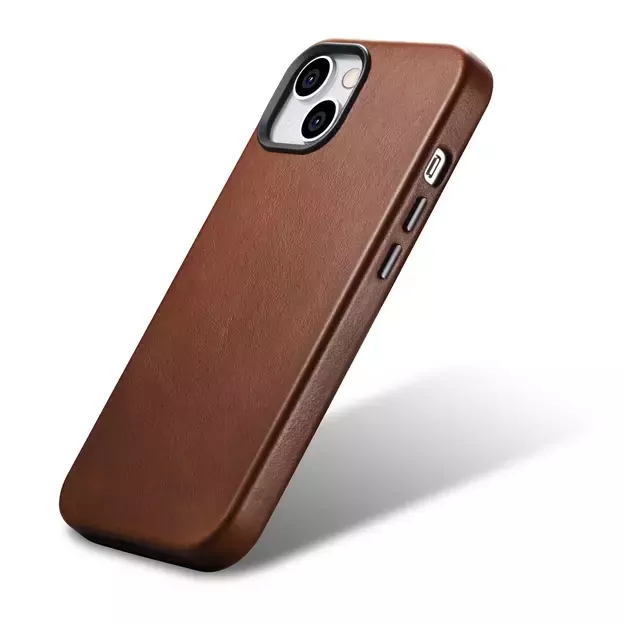 iCarer Oil Wax Premium Leather Case iPhone 14 Plus Magnetic Leather Case with MagSafe Brown (WMI14220703-RB) 12