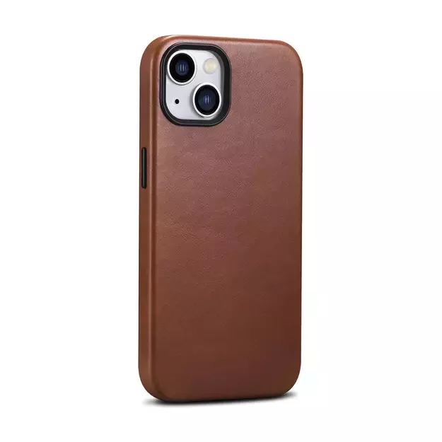 iCarer Oil Wax Premium Leather Case iPhone 14 Plus Magnetic Leather Case with MagSafe Brown (WMI14220703-RB) 22