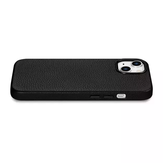 iCarer Litchi Premium Leather Case iPhone 14 Magnetic Leather Case with MagSafe Black (WMI14220709-BK) 15