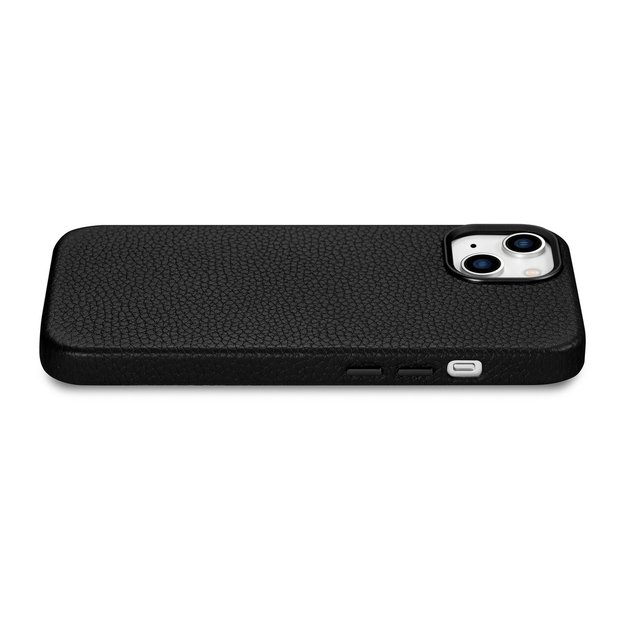 iCarer Litchi Premium Leather Case iPhone 14 Magnetic Leather Case with MagSafe Black (WMI14220709-BK) 29