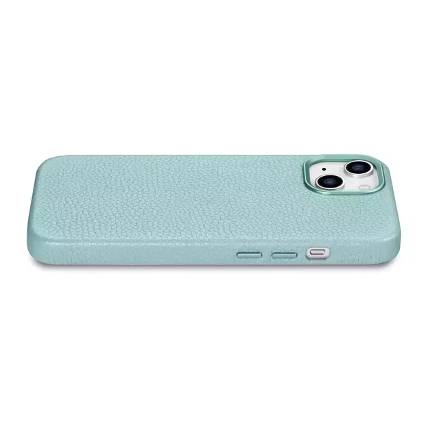 iCarer Litchi Premium Leather Case iPhone 14 Plus Magnetic Leather Case with MagSafe Green (WMI14220711-GN) 9