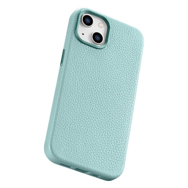 iCarer Litchi Premium Leather Case iPhone 14 Plus Magnetic Leather Case with MagSafe Green (WMI14220711-GN) 32