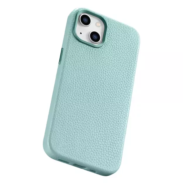 iCarer Litchi Premium Leather Case iPhone 14 Plus Magnetic Leather Case with MagSafe Green (WMI14220711-GN) 11