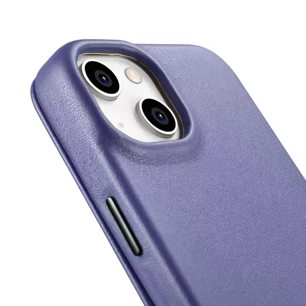 iCarer CE Premium Leather Folio Case iPhone 14 Plus Magnetic Flip Leather Folio Case MagSafe Light Purple (WMI14220715-LP) 13