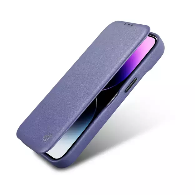 iCarer CE Premium Leather Folio Case iPhone 14 Plus Magnetic Flip Leather Folio Case MagSafe Light Purple (WMI14220715-LP) 8