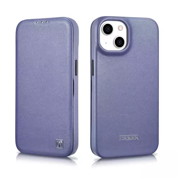 iCarer CE Premium Leather Folio Case iPhone 14 Plus Magnetic Flip Leather Folio Case MagSafe Light Purple (WMI14220715-LP) 27