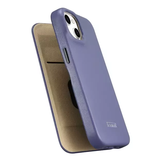 iCarer CE Premium Leather Folio Case iPhone 14 Plus Magnetic Flip Leather Folio Case MagSafe Light Purple (WMI14220715-LP) 9