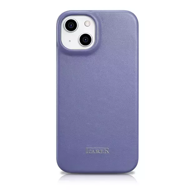 iCarer CE Premium Leather Folio Case iPhone 14 Plus Magnetic Flip Leather Folio Case MagSafe Light Purple (WMI14220715-LP) 2