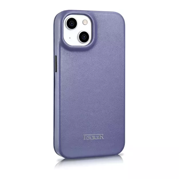 iCarer CE Premium Leather Folio Case iPhone 14 Plus Magnetic Flip Leather Folio Case MagSafe Light Purple (WMI14220715-LP) 4