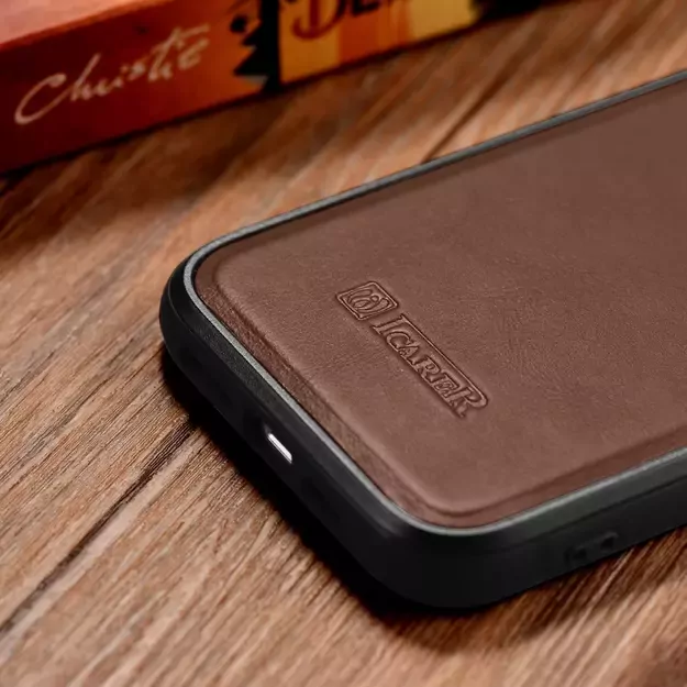 iCarer Leather Oil Wax Genuine Leather Case for iPhone 14 Plus (MagSafe Compatible) Brown (WMI14220719-BN) 18