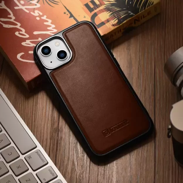 iCarer Leather Oil Wax Genuine Leather Case for iPhone 14 Plus (MagSafe Compatible) Brown (WMI14220719-BN) 22