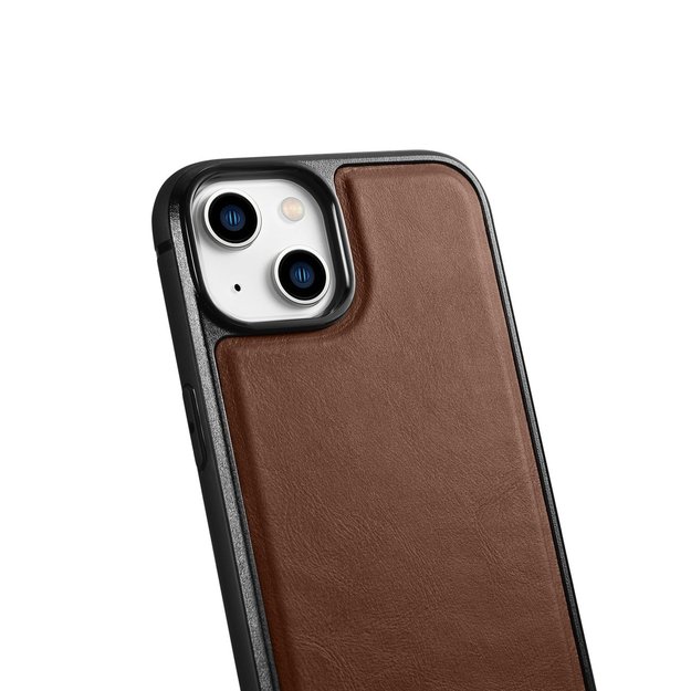 iCarer Leather Oil Wax Genuine Leather Case for iPhone 14 Plus (MagSafe Compatible) Brown (WMI14220719-BN) 28