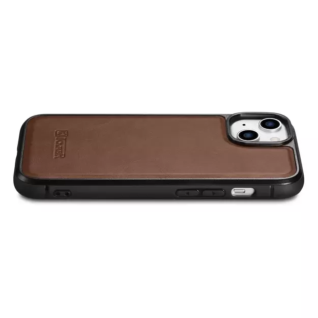 iCarer Leather Oil Wax Genuine Leather Case for iPhone 14 Plus (MagSafe Compatible) Brown (WMI14220719-BN) 16